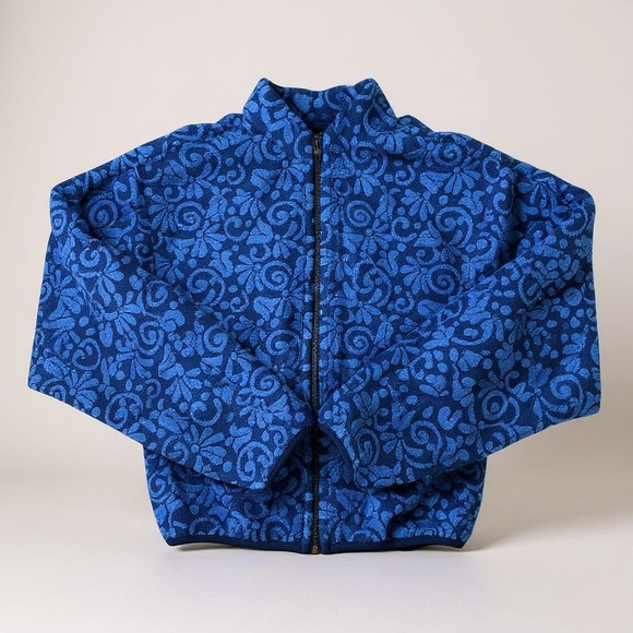 Spyder Jackets & Blazers - SPYDER Full Zip Jacket Felted Blue Floral Cozy Size Small